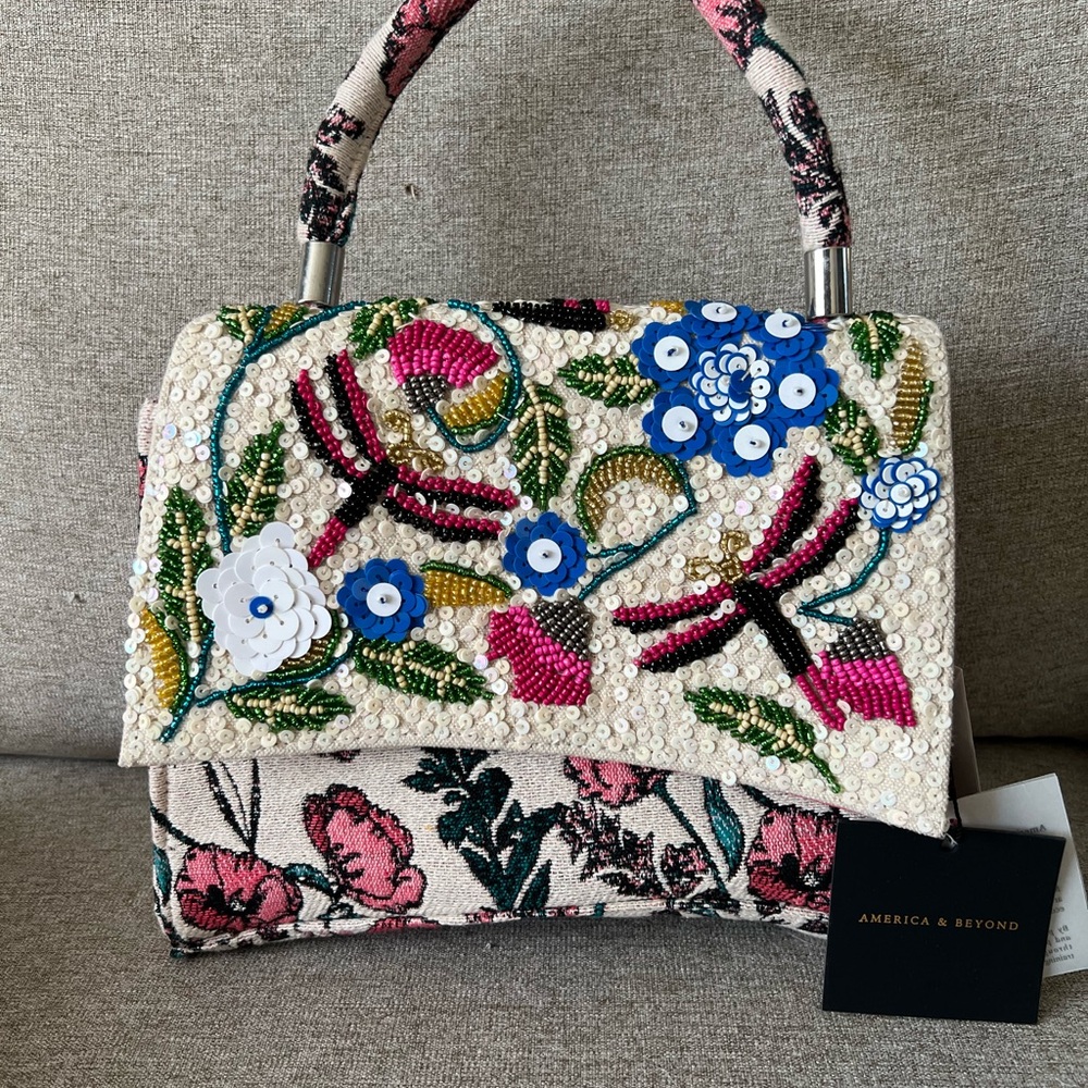 America and Beyond sequined bag